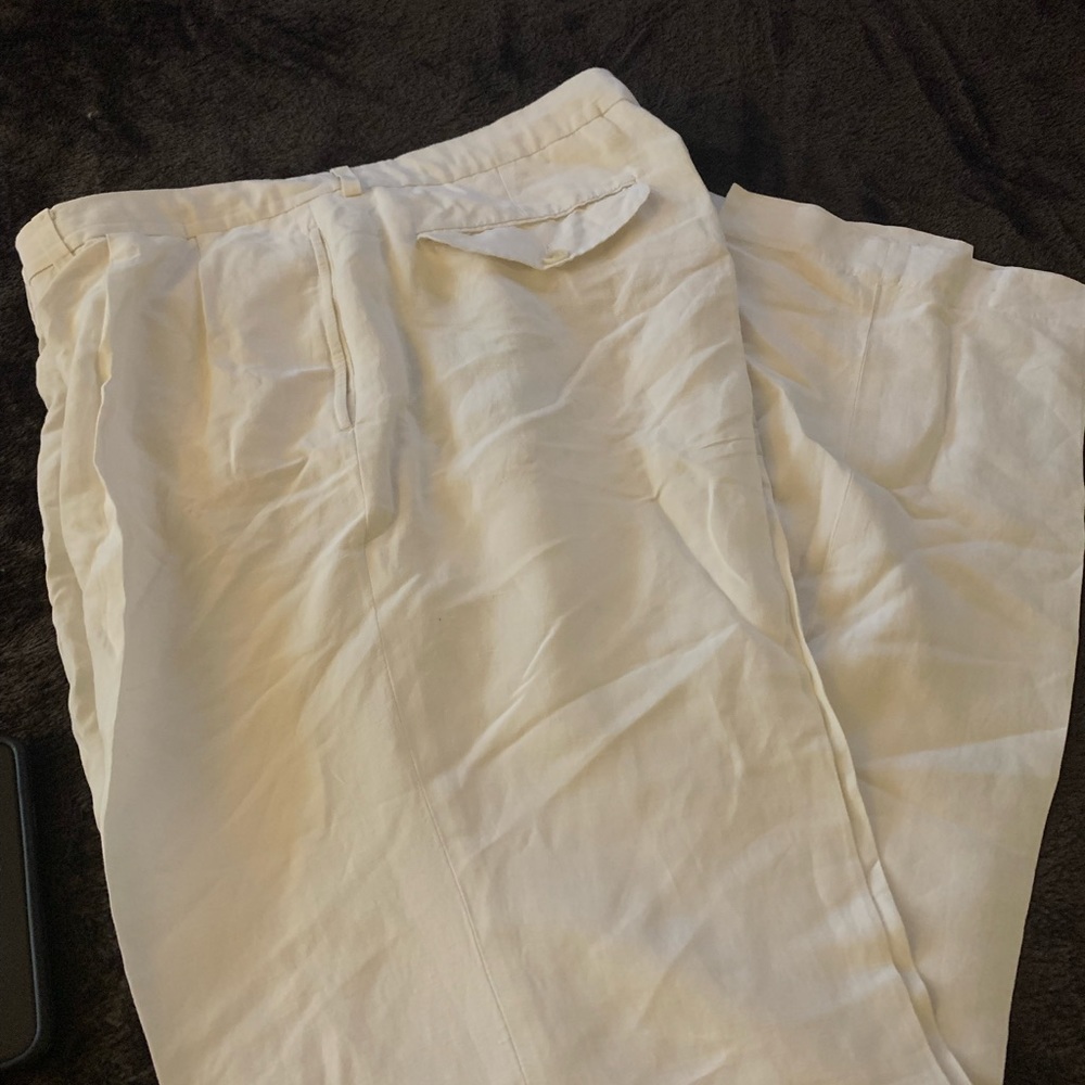 Ralph Lauren Polo linen pants. White. Men. 38/34